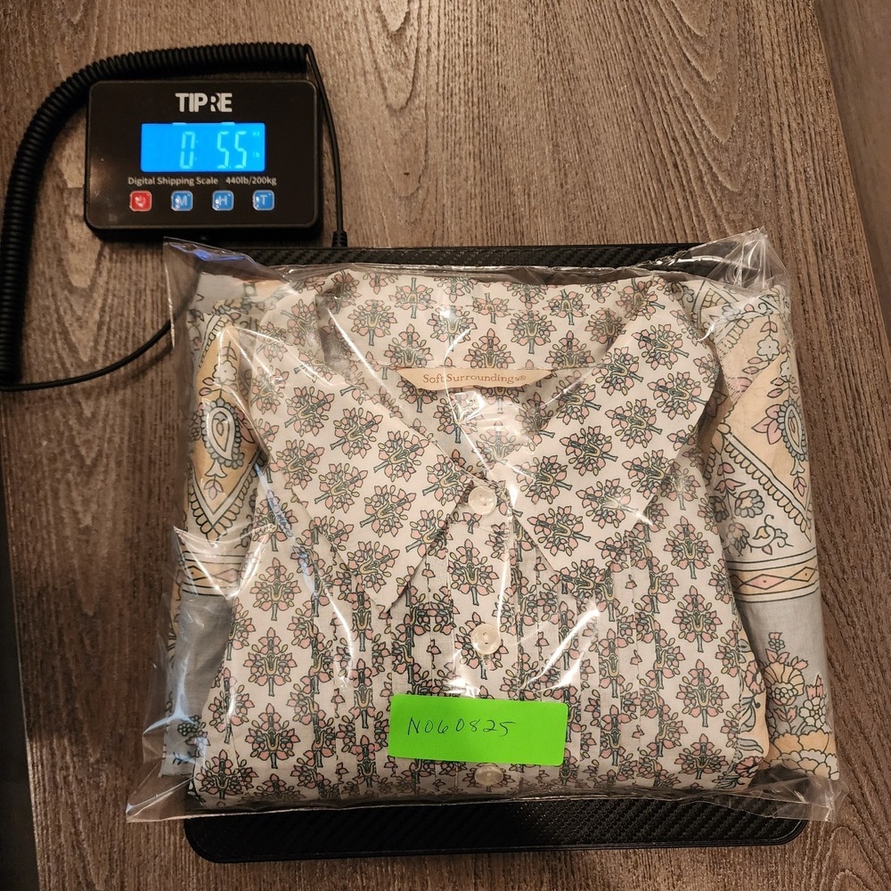 Soft Surroundings Tabitha Tunic Blouse S Cotton Paisley Prairie Boho Cottagecore - Picture 12 of 12